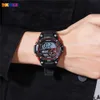 SKMEI 100M Waterproof Swim Diver Men Sports Wrist Watches Military LED Light Stopwatch Calendar Digital Clock reloj hombre 1756 X0524