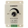 LED Dimmer Switch 12-24V 8A Adjustable Brightness Lamp Strip Driver Single Color Light Power Supply Controller