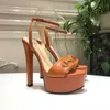 2021 neueste Mode Damen Sandalen Super High Heel Wassertisch Design bequeme echte Schuhe luxuriöse Atmosphäre elegant