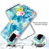 Motif de fleurs florales Clear Cases Full Body PC + Silicone TPU Housse de protection antichoc pour Samsung Galaxy S20 Ultra S21 Note 20+ Plus Note 10 S10 S9