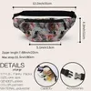 Deanfun Belt Bag For Women Elegant Flowers Patterned Fanny Pack Travel Cross Body Chest Bags Waist Bag18070