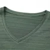 Moda Marka T Koszulki Mężczyźni Solid Color V Neck Trends Streetwear Topy Lato Top Krótki Rękaw Tshirts Odzież 210629