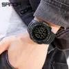 Sanda Sport Outdoor Men Watch Digital elektroniska armbandsur Manlig Stopwatch Chronograph Shocksäker Vattentät Relogio Masculino G1022