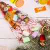 Juldekorationer 100st Cone Bags Mixed Santa Claus Deer Cellophane Pouches Xmas Party Supplies DIY Snack Förpackning godisficka