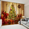Rideaux rideaux personnalisés 3D arbre de noël rideaux pour salon chambre décor à la maison chaussette Design Cortinas209x