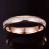 Nuncad 4mm Rose Gold Color Imitation Meteorite Tungsten Karbid Ring Mäns Kvinnor Mode Bröllop Ringar