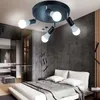 Argent Noir Blanc Led Plafonnier 4x12W E27 Ampoule Plafonds Lampe Suface Monté Luminaires pour plafonds Salon Maison