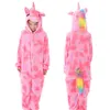 Kigurumi Pigiama per bambini Unicorno per ragazzi Ragazze Tutina per bambini Animale Cervo Bambino Pigiama Indumenti da notte invernali Panda Pigiama 210729