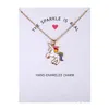 Collana per ragazze Bambini Bambini Smalto Cartoon Accessori per gioielli a cavallo Collana con pendente per animali da donna