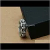 Band JewelryBrand 925 Sterling Sier Mode Sieraden Vintage Amerikaanse Stijl Handgemaakte Designer Mens Skull Ringen Gift Wholesale Drop Delivery 2