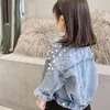 Parels Kralen Kinderen Denim Jacket voor Meisjes Mode Jassen Kinderkleding Herfst Baby Kleding Bovenkleding Jean Jassen Jas 210913