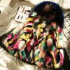 Pelliccia femminile da donna con cappuccio con cappuccio con cappuccio da donna Long Parker Coach biancheria arcobaleno Trench Cardigan Tops Furry