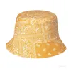 European and American cashew nut printing Fisherman hat Korean men's and women's street sun cap Bucket hats T2I51915