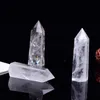 Raw White Crystal Tower Arts Ornament Mineral Healing Wands Reiki Natural Six Sided Energy Stone vaardigheid Quartz Pillars2668957