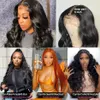 The New Body Wave Lace Front Wig Baby Hair Pre Plucked 250 Density Transparent Lace Frontal Wig Human Hair Wigs for Women T