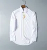 Luxurys designer retro print men's casual shirt classic formal wear business long sleeve brand fashion spring #14