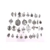 160 stks antieke zilveren gemengde bloemen bomen bladeren charme hangers voor sieraden maken oorbellen ketting diy accessoires2124841
