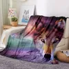 Wolf Spring Winter Blanket Regalo per Girl Boys Teens Stampa 3D Coperte di animali Soft Flanella Fleece Divano letto Decor Biancheria da letto