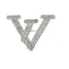 2021 Korean Fashion Dress Crystal High-end Letter Pins, Brooches Accessories Factory Wholesale Fast Delivery