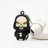 Fashion Glowing Resin Pumpkin Halloween Gift Ghost Grim Reaper Keychains For Men Women Car Bag Keyring Gifts Free Shippping G1019