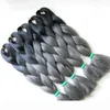 Due toni Jumbo intrecciare i capelli fatti a mano 100g Ombre Color Crochet Ultra Trecce Twist Box BraidED HaRR Estensioni
