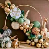 Green Balloon Garland Arch Kit 1st Birthday Party Decoration Kids Wild One Latex Baloon Jungle Safari Party Supplies Baby Shower 211216
