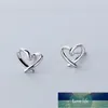 Élégant mignon coeur boucles d'oreilles couleur argent femmes bijoux à la mode accessoires Style coréen fille fête mariage cadeau d'anniversaire prix usine conception experte qualité