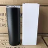 20 oz Skinny Water Bottle Double Wall Stainless Steel Insulated Vacuum Tumblers Straight Coffee Beer Cup