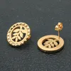 Brincos de decote Conjunto de jóias de jóias de aço inoxidável de cor de ouro e aço inoxidável para mulheres sbjffsce