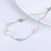 Контрастные красочные бисера натуральный камень пресноводной жемчужный браслет Женская цепочка связи