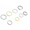100pcs/lot Surgical Steel seamless Open Hoop Nose/Lip/Eyebrow Tragus Cartilage Ring Earring Twist Body Piercing