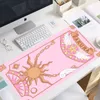 Anime Kawaii Big Mus Matta Stor Gummi Gaming Mat Speed ​​Kawaii XL Mousepad Keyboard Locking Edge Pink Manga Mus Matta Present