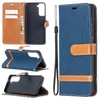 Custodia a portafoglio in pelle PU Cowboy Jean Canvas per Samsung A10 A20 A30 A40 A50 A70 A51 A71 A21 A01 A02 A11 A41 A31 A12 A32 A52 A72 A825G