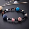 Оригинальные браслеты Солнечной системы с 9 планетами для женщин, звезды Вселенной, хрустальные камни ручной работы, эластичный браслет для астрономии, подарок5936504