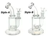 Glas Hookah Rig / Bubbler Bong voor roken 7.5 inch Hoogte en hamer of gerasterde perc met 14mm glazen kom 330 g gewicht bu015