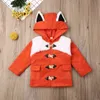 Tecknad söta jackor toppar för småbarn barn baby boys tjejer ytterwear windbreaker fleece hoodies coat 211204