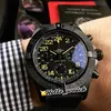 45mm Hurricane XB0180E41B1S1 Cronografo al quarzo Orologio da uomo XB1210E4 PVD Cassa in acciaio nero Cinturino in nylon giallo Cronometro Orologi HWBE Hello_Watch A83A1