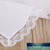 25 cm de encaje blanco pañuelo fino toalla de algodón mujer regalo de boda decoración del partido servilleta de tela DIY liso en blanco OWA6062 Precio de fábrica Diseño experto Calidad Últimas