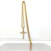 5mm włoski liny Hip Hop naszyjnik łańcuch 31 "kobiety męskie jezus krucyfiks krzyż wisiorek 18 k stałe złoto wypełnione