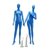 Blauwe kleur vrouwelijke mannequin full body vrouwen model modieuze