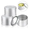 Boîtes rondes en métal boîtes de conserve en aluminium avec pot d'emballage de fenêtre à dessus transparent pour moule à gâteau de cuisson à la maison