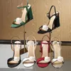 2021 luxury high heel womens 10cm sandals Summer Beach Sexy Wedding Shoes Size US 35-42