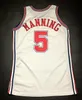 Rare Basketball Jersey Men Youth Women Vintage 5 Danny Manning Champion 1991 High School Size S-5XL Custom Any Name or Number