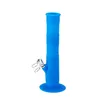 Narghilè Bong Pipa ad acqua Oil Rig Big Straight 9.06 pollici Becher in silicone Tubo per fumo Tubi percolatore Bong Narghilè