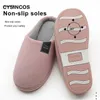 CYSINCOS Women Men Plush Corduroy Slippers For Home 2021 Winter Non Slip Warm Comfort Male House Shoes Unisex Indoor Plus Size P0828
