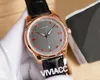 classic Men Automatic Mechanical watch Genuine leather Luminous pointer clock male crystal ruby diamond dial calendar Watches