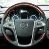 Buick 12 New Regal Verona Oncoway Mahoganyカーボン繊維パターン手縫い革ステアリングホイールハンドルカバー