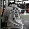 Heren Hoodies Sweatshirts 2022 Mannen Spring Gyms Sport Katoen Hoodie Fitness Bodybuilding Sweatshirt Jas Hoge Kangaroo Pockets Training P