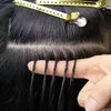 6d i Remy Hair Extension Nano Ring Förbunden andra generationens tillbehör Breasted Black Brown Blond 100g / Lot Slitera Full Head i 20 minuter
