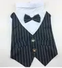 Dog Apparel Shirt Puppy Pet Small Dogs Clothes - Stylish Suit Bow Costume, Wedding Formal Tuxedo with Black Tie